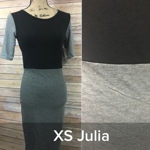 Unique colorblock Julia dress, LuLaRoe, XS, NWT
